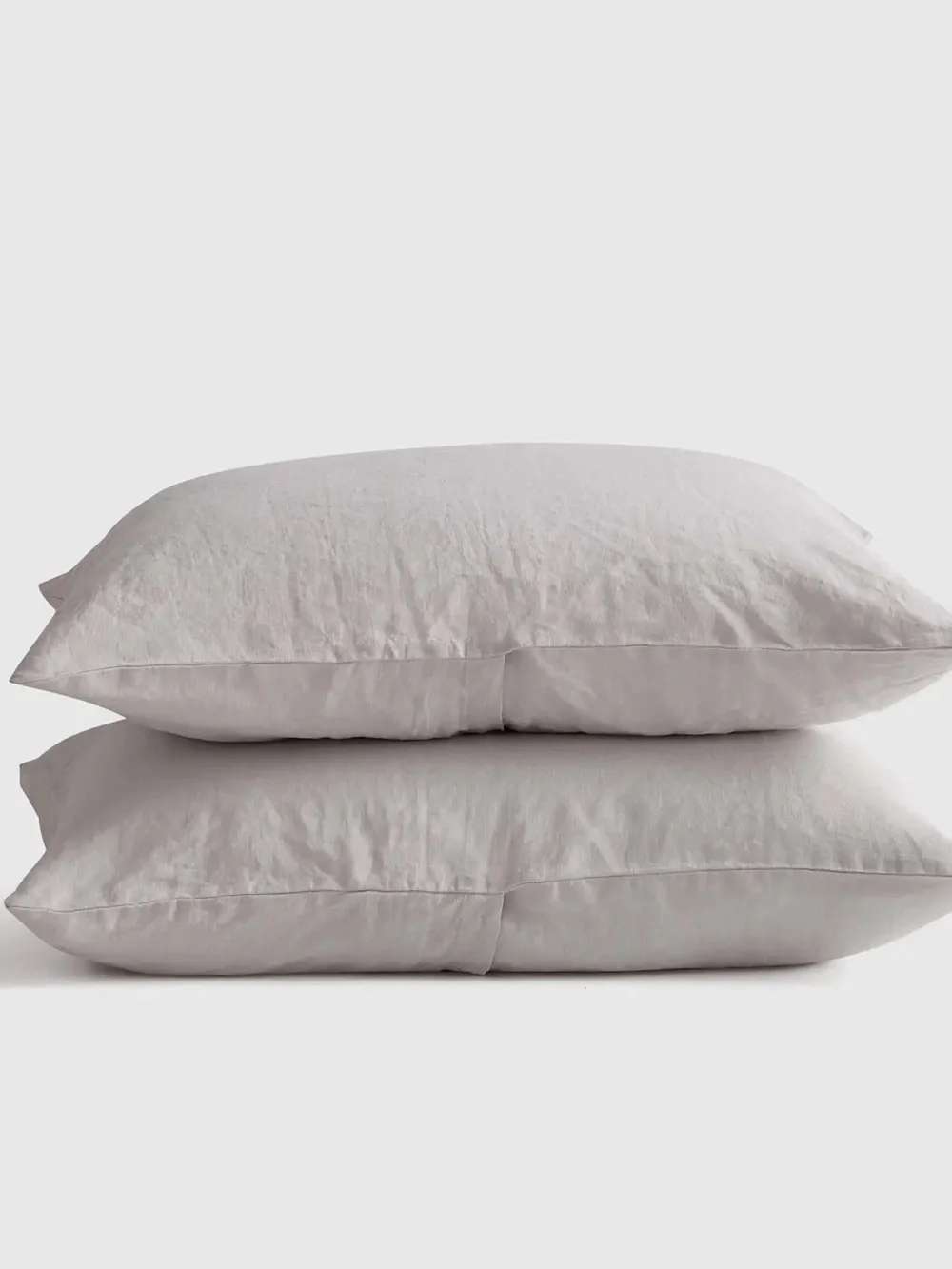 NWOT Quince European Linen King Sham Set in Light Grey